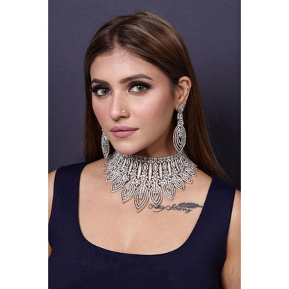 Amreli Jaipur Bianca Diamante Choker Set