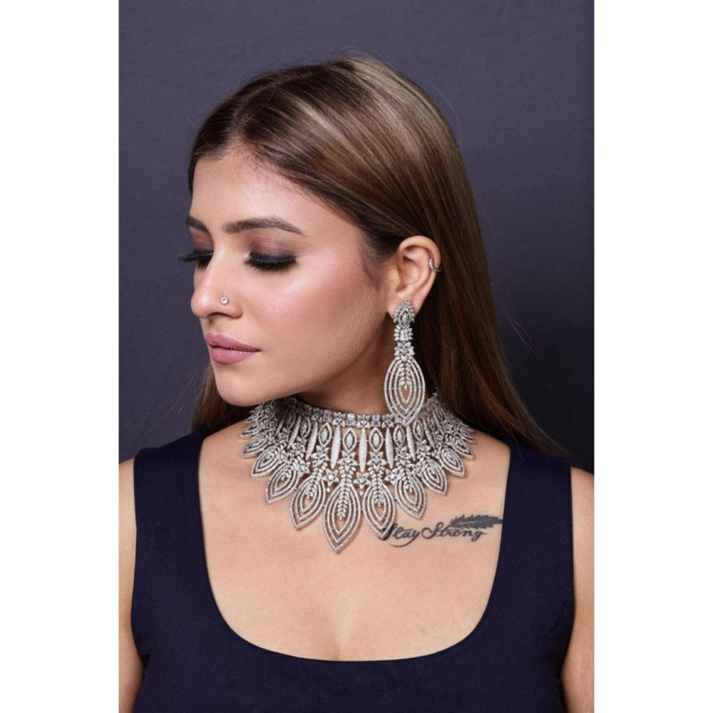 Amreli Jaipur Bianca Diamante Choker Set