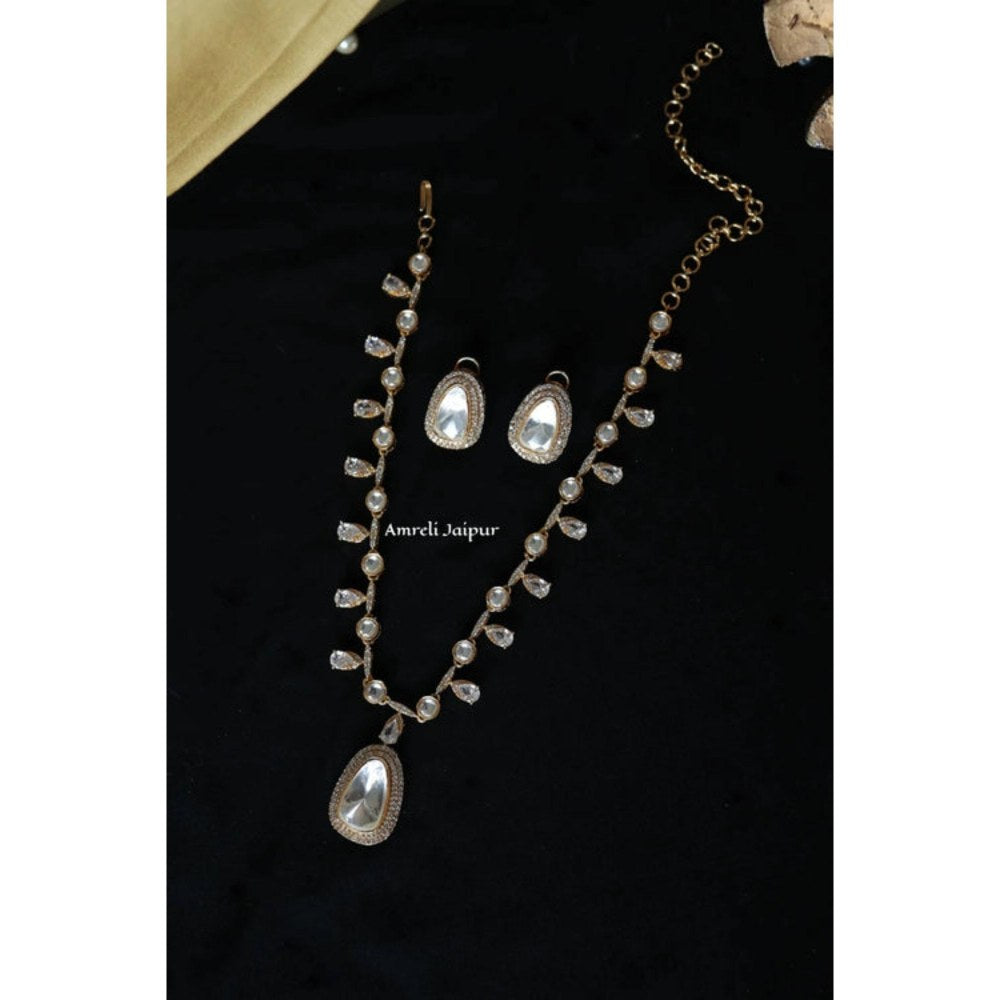 Amreli Jaipur Chloe Polki Necklace Set