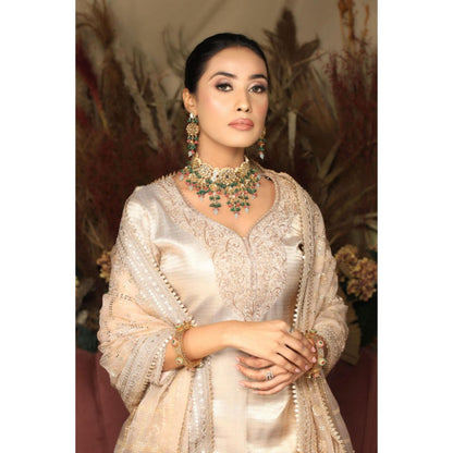 Amreli Jaipur Falguni Green Kundan Set