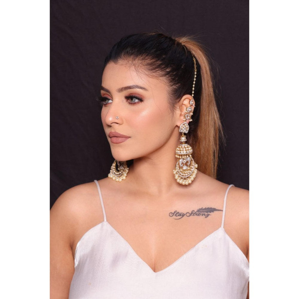 Amreli Jaipur Hazel Gold Silver Earrings