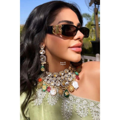 Amreli Jaipur Hunoor Polki Kundan Set