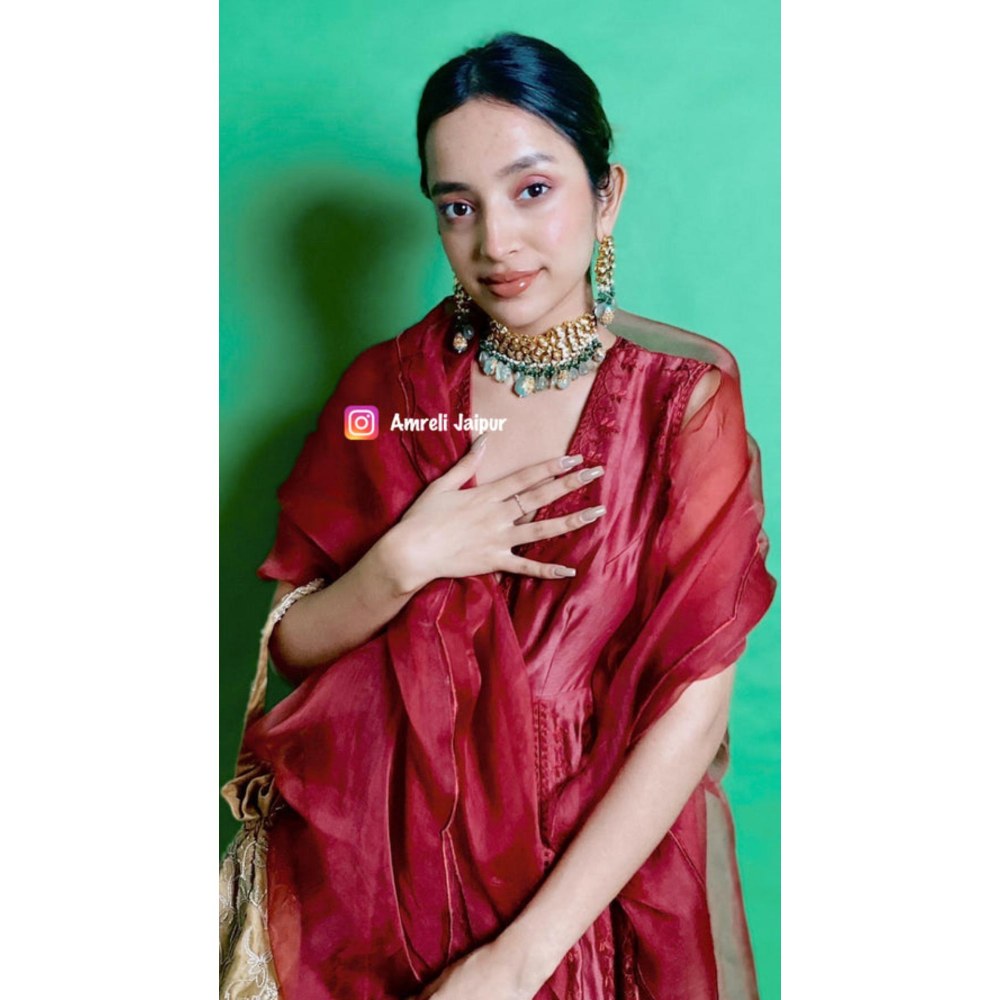 Amreli Jaipur Jhil Kundan Choker Set