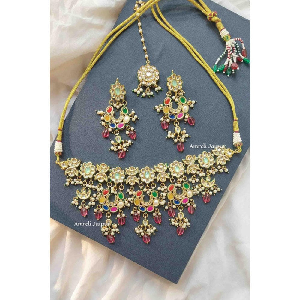 Amreli Jaipur Lilly Kundan Choker Set