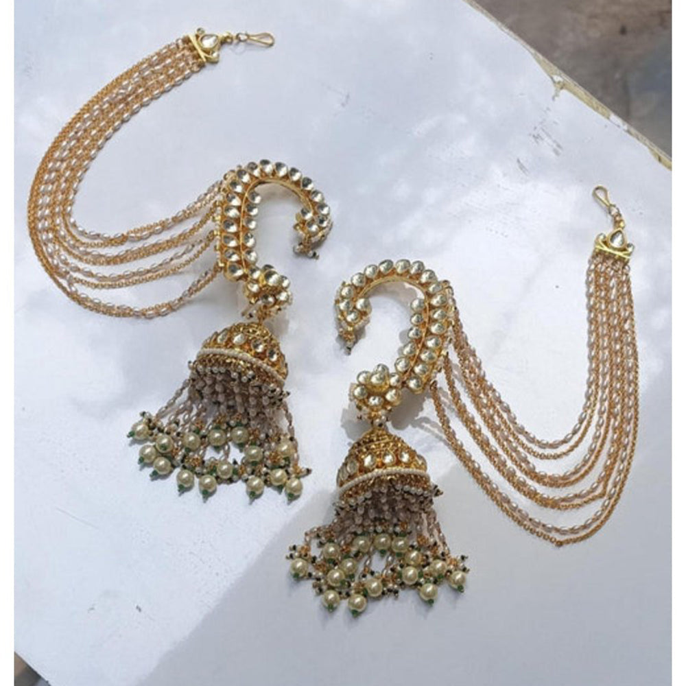 Amreli Jaipur Neeraja Pachi Kundan Jhumkas