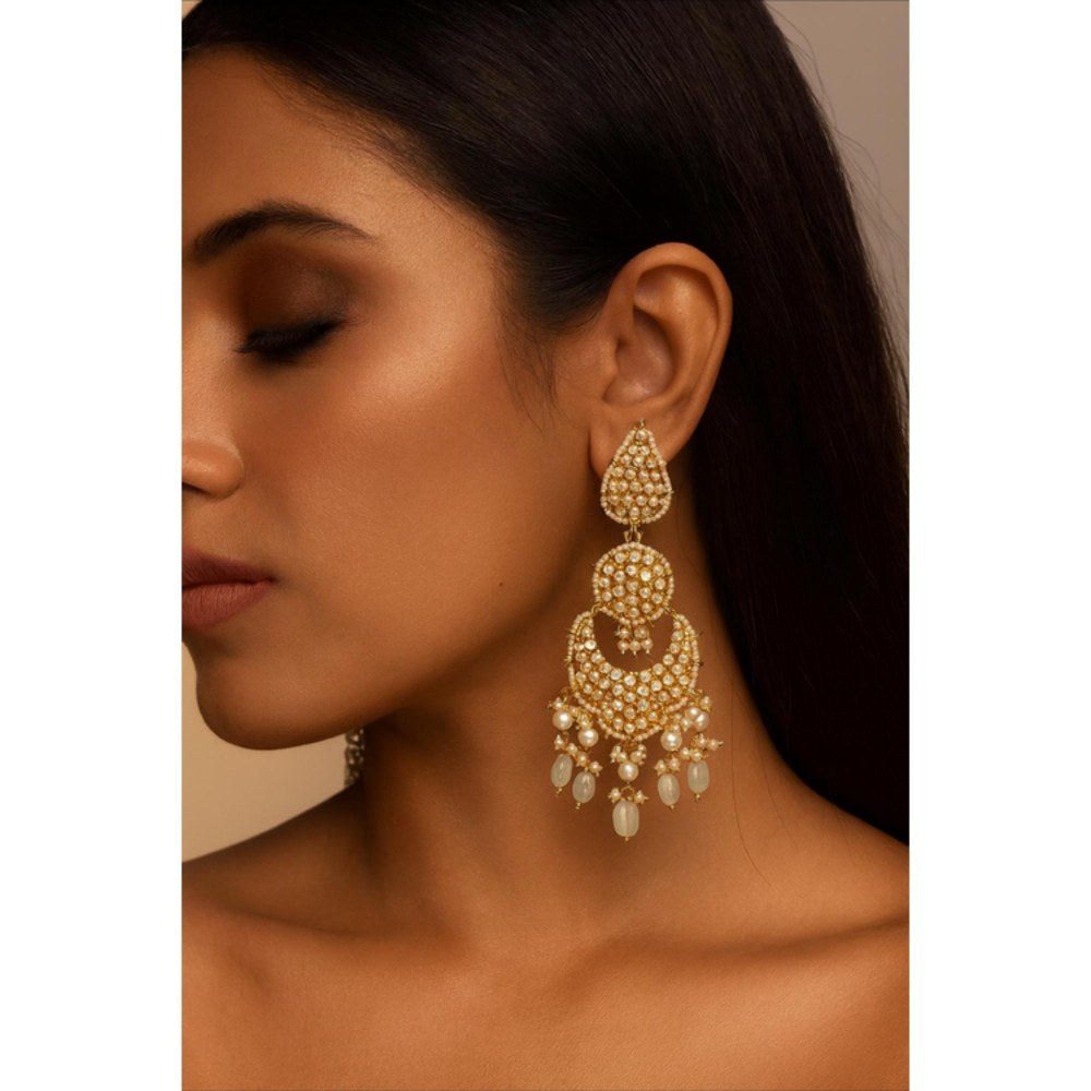 Amreli Jaipur Nessa Polki Kundan Earrings