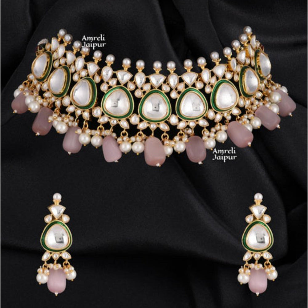Amreli Jaipur Nilaya Polki Kundan Set