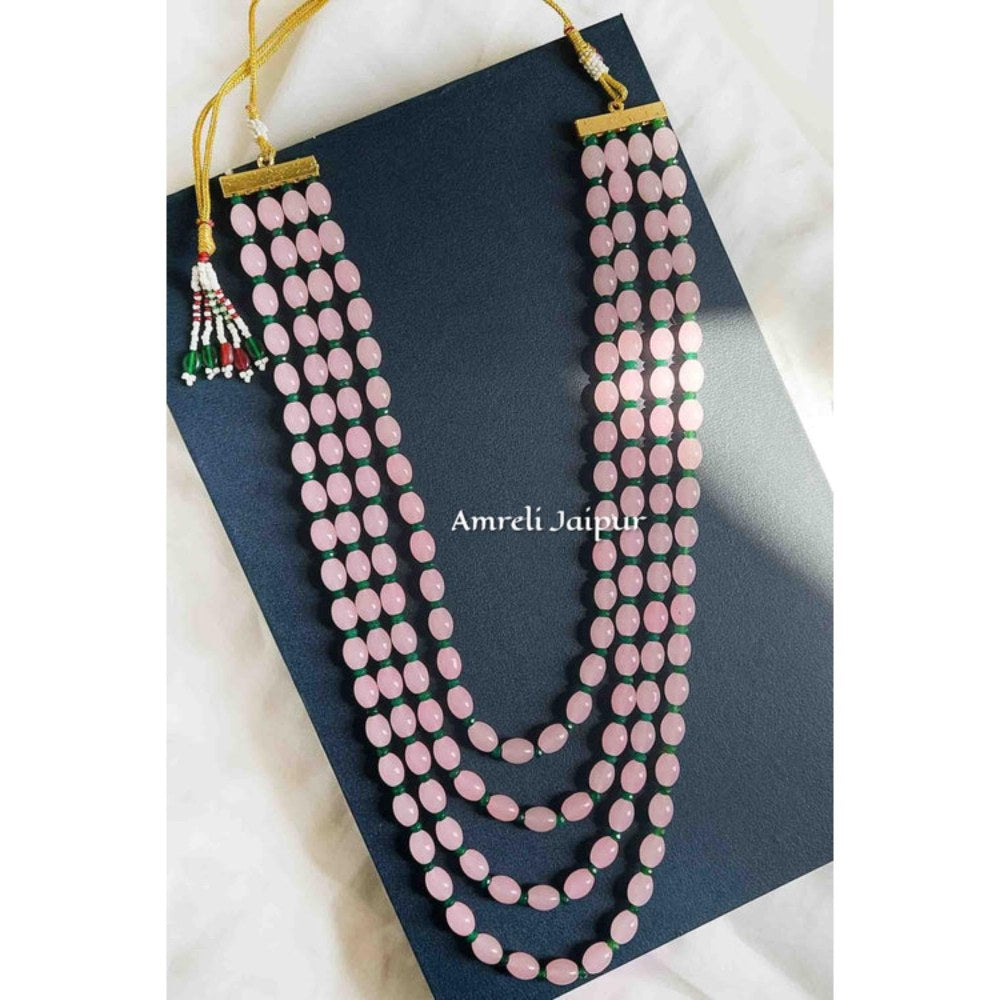 Amreli Jaipur Novie Pink Layered Necklace