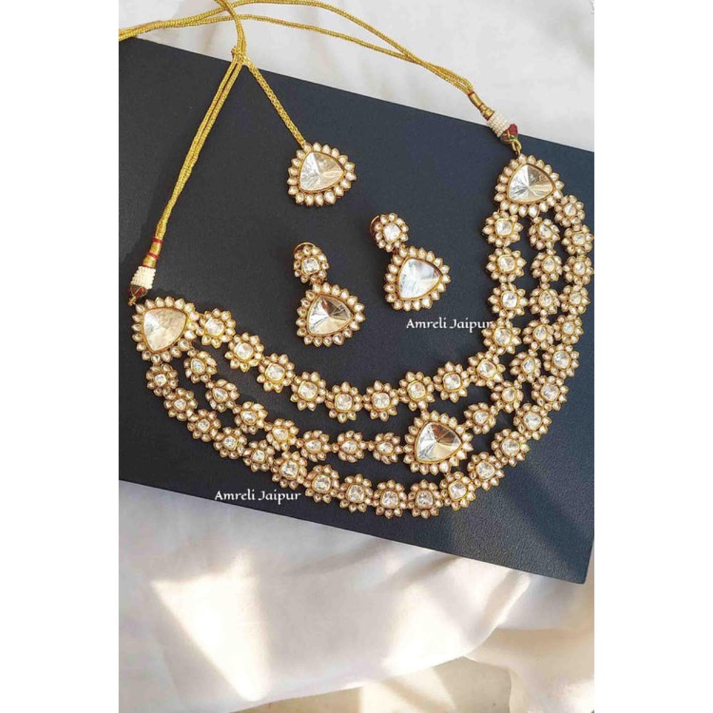 Amreli Jaipur Olinda Polki Layered Set