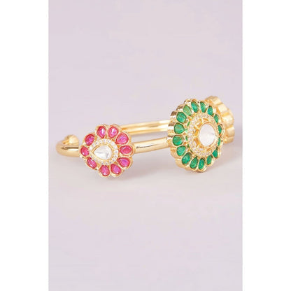 Amreli Jaipur Petals Gold Plated Bracelet