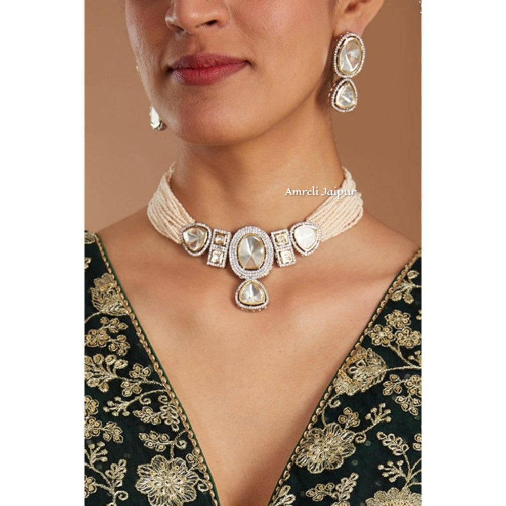 Amreli Jaipur Quince Polki Choker Set