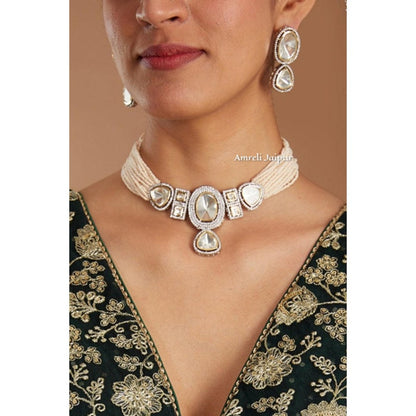 Amreli Jaipur Quince Polki Choker Set