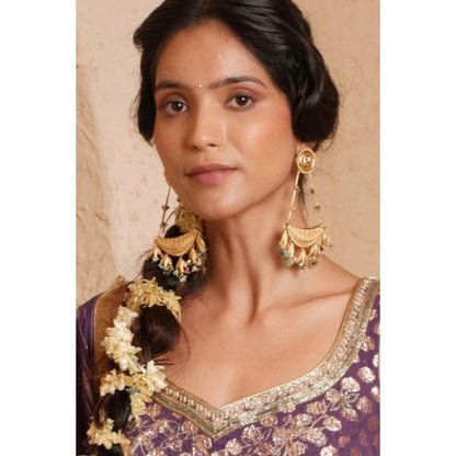 Amreli Jaipur Raag Green Plated Earrings