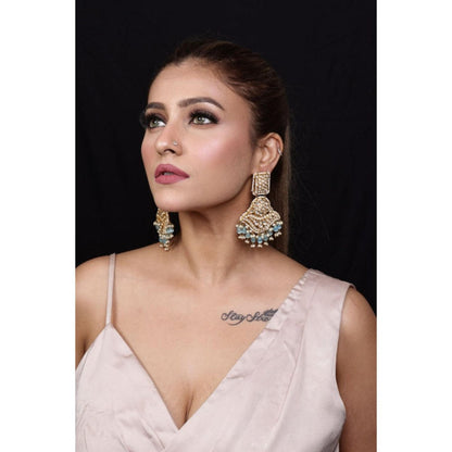 Amreli Jaipur Raga Pachi Chandbali Earrings
