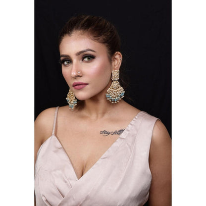 Amreli Jaipur Raga Pachi Chandbali Earrings