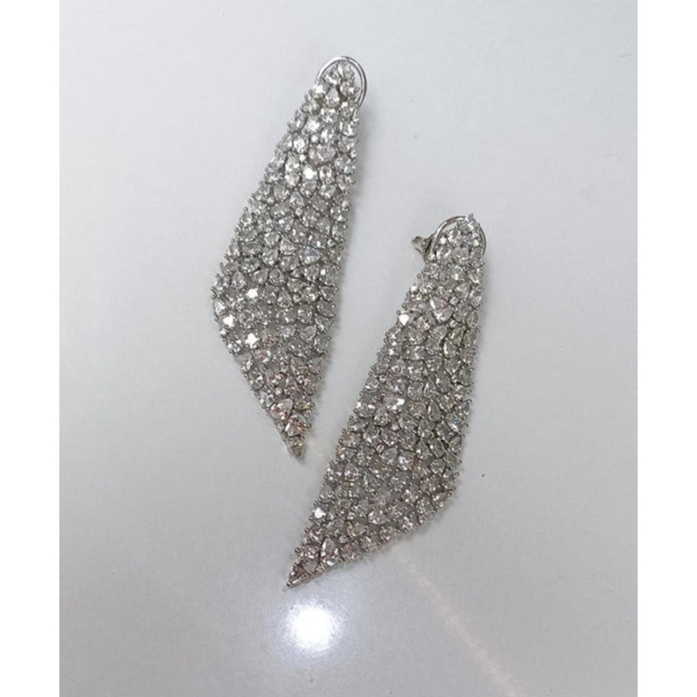 Amreli Jaipur Raine Silver Diamante Earrings