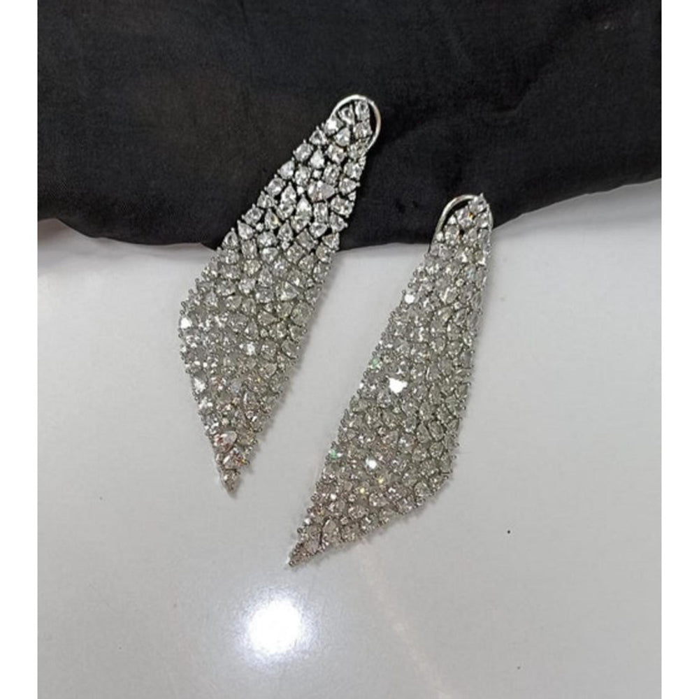 Amreli Jaipur Raine Silver Diamante Earrings