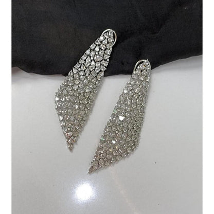 Amreli Jaipur Raine Silver Diamante Earrings