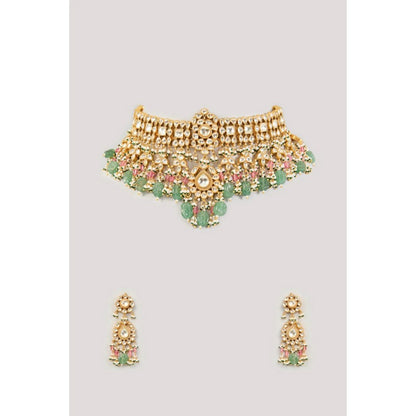 Amreli Jaipur Razoo Green Plated Choker Set