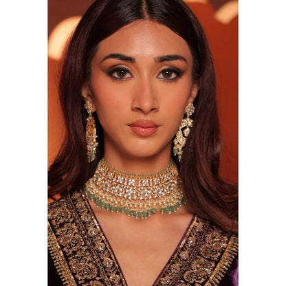 Amreli Jaipur Reesha Pachi Kundan Choker Set