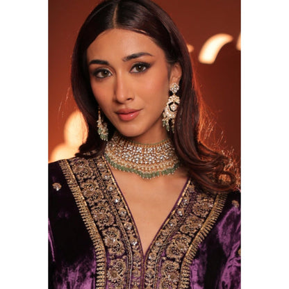 Amreli Jaipur Reesha Pachi Kundan Choker Set