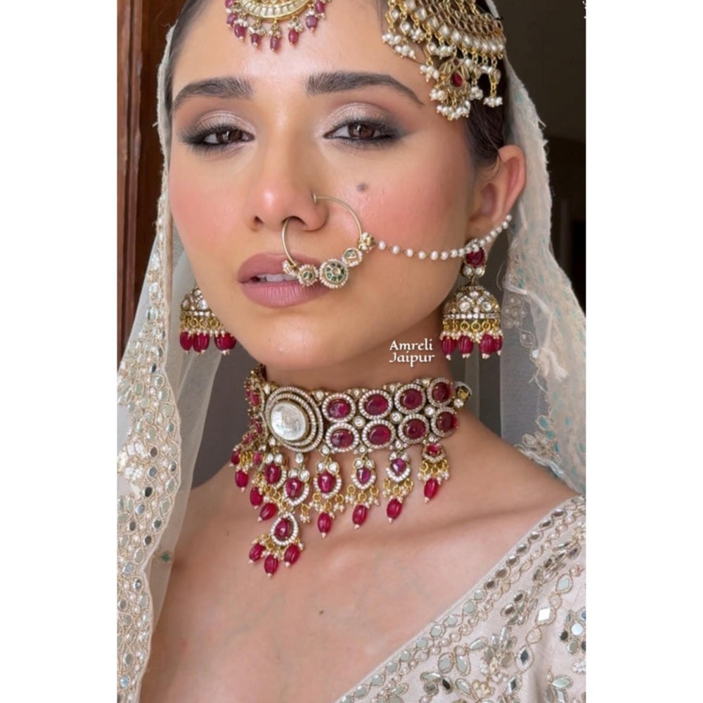 Amreli Jaipur Reva Polki Choker Set