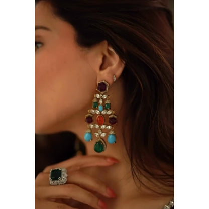 Amreli Jaipur Rihana Polki Statement Earrings
