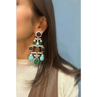 Amreli Jaipur Rihana Polki Statement Earrings