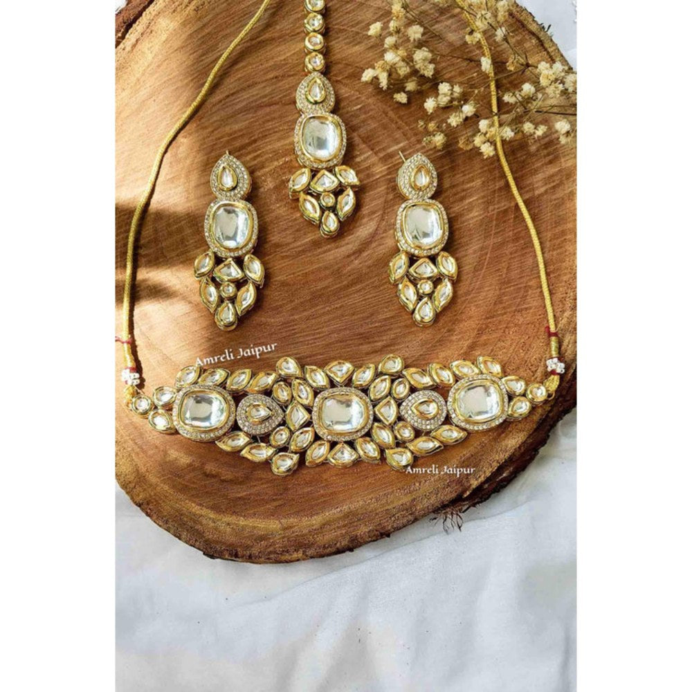 Amreli Jaipur Rishvi Kundan Choker Set