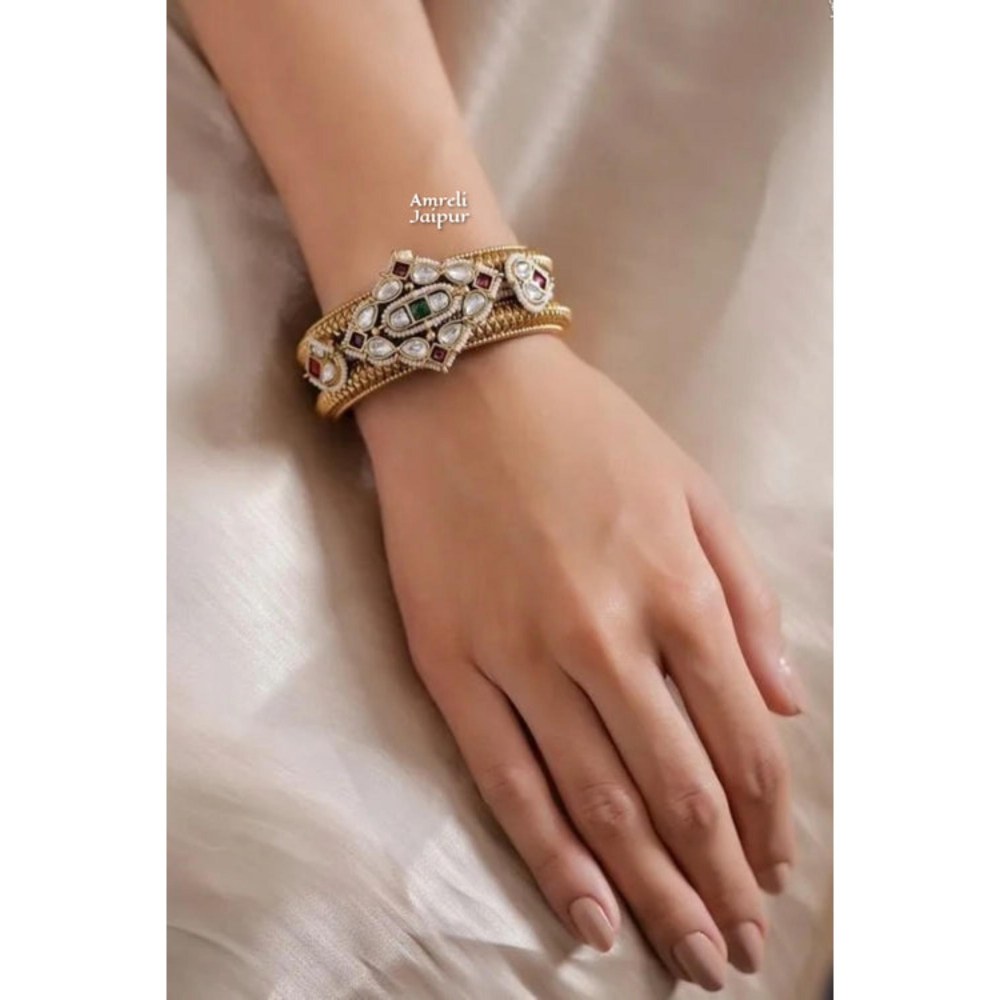 Amreli Jaipur Riwaya Gold Kundan Bangles