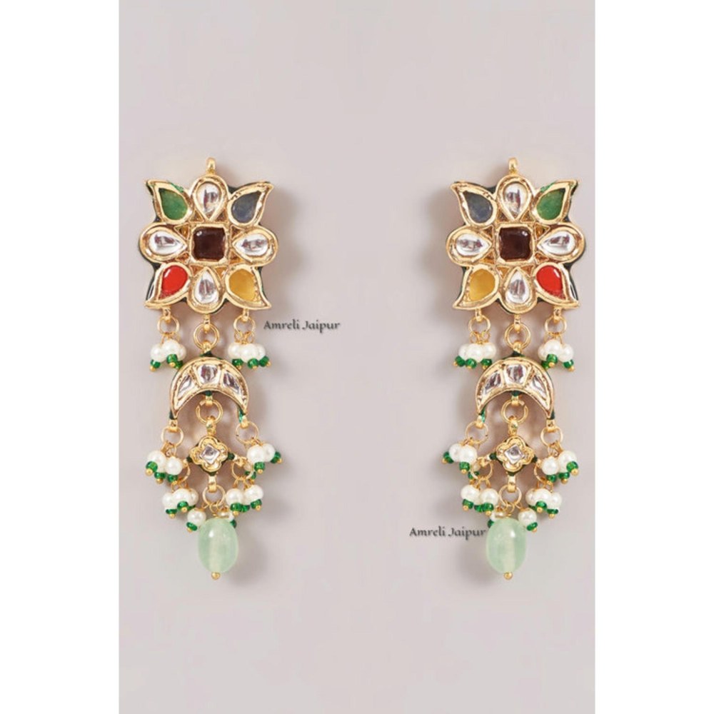 Amreli Jaipur Savit Kundan Earrings