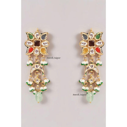 Amreli Jaipur Savit Kundan Earrings