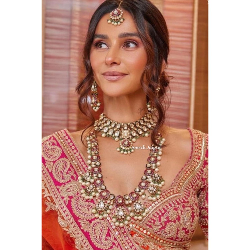 Amreli Jaipur Shibani Long Polki Kundan Set