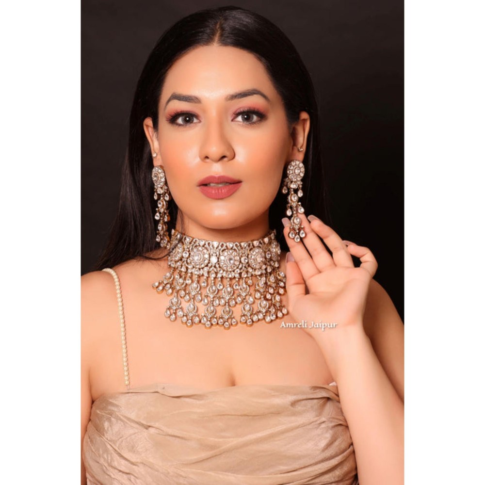 Amreli Jaipur Sobia Polki Victorian Choker Set