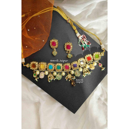 Amreli Jaipur Sreeja Kundan Choker Set