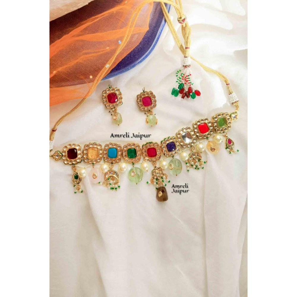 Amreli Jaipur Sreeja Kundan Choker Set