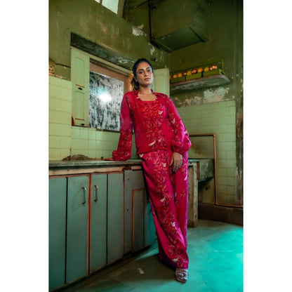 Amrood Pink Summer Co-Ord (Set of 3)