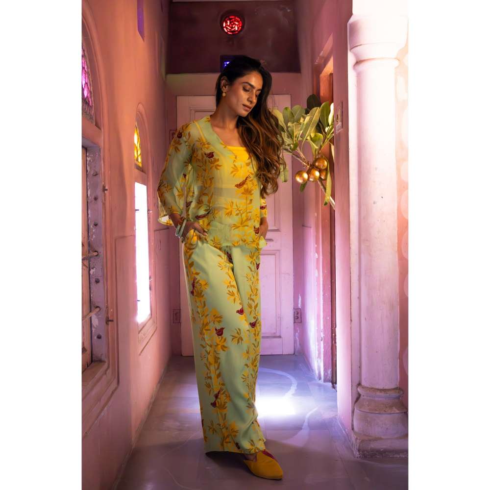 Amrood Yellow Co-Ord (Set of 3)