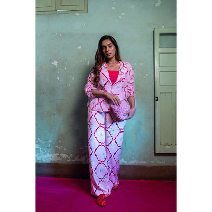 Amrood Pink Co-Ord (Set of 3)