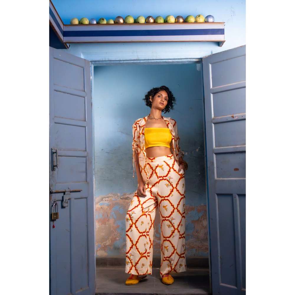 Amrood Yellow Co-Ord (Set of 3)