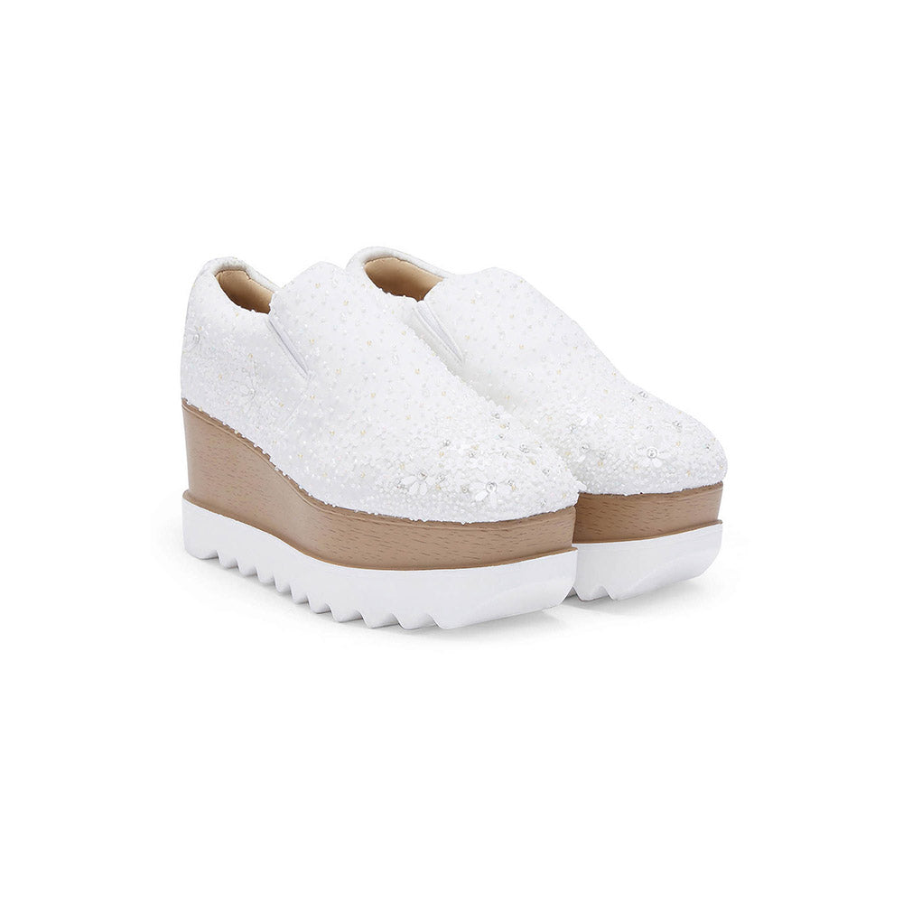 Anaar Dewdrops Wedding Wedge Sneakers