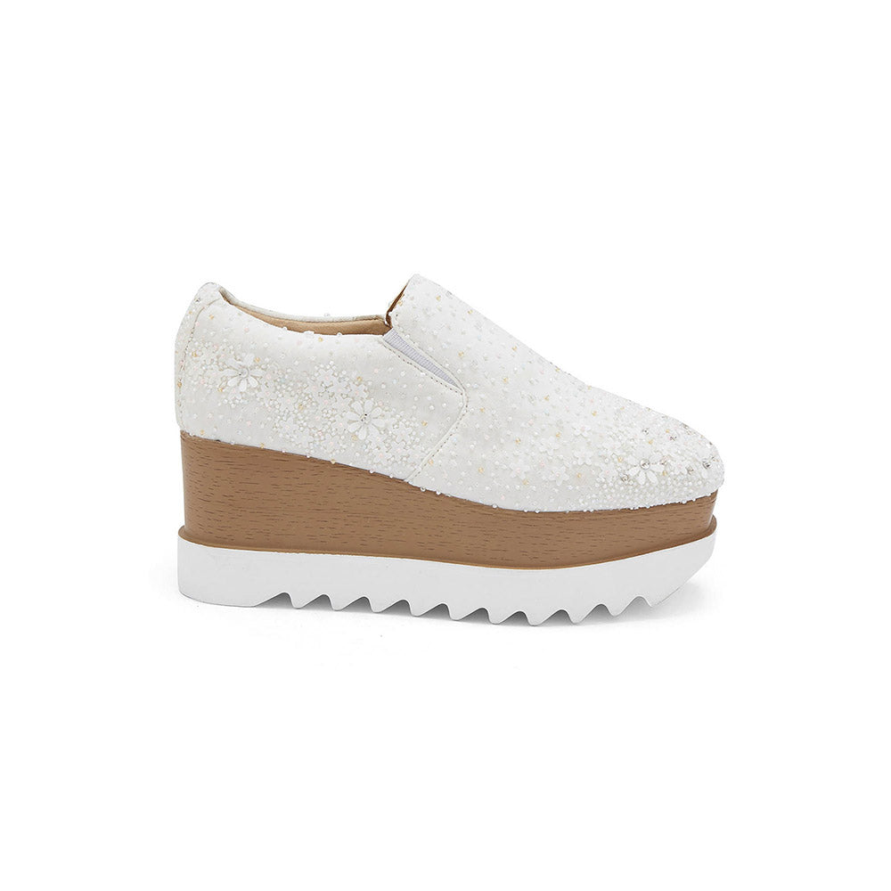 Anaar Dewdrops Wedding Wedge Sneakers