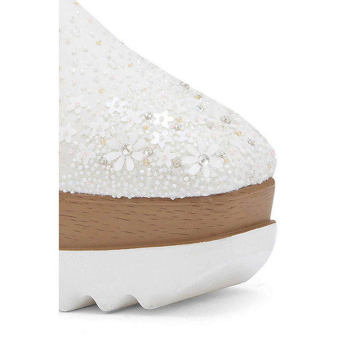 Anaar Dewdrops Wedding Wedge Sneakers