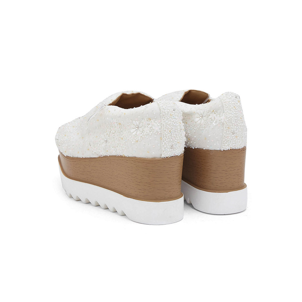 Anaar Dewdrops Wedding Wedge Sneakers