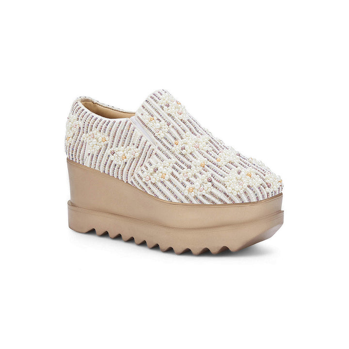 Anaar Candy Clouds Wedding Wedge Sneakers