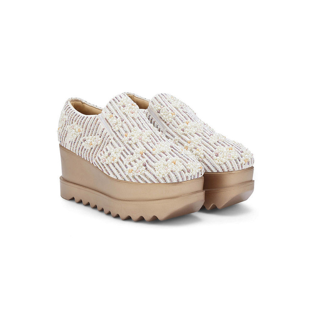 Anaar Candy Clouds Wedding Wedge Sneakers