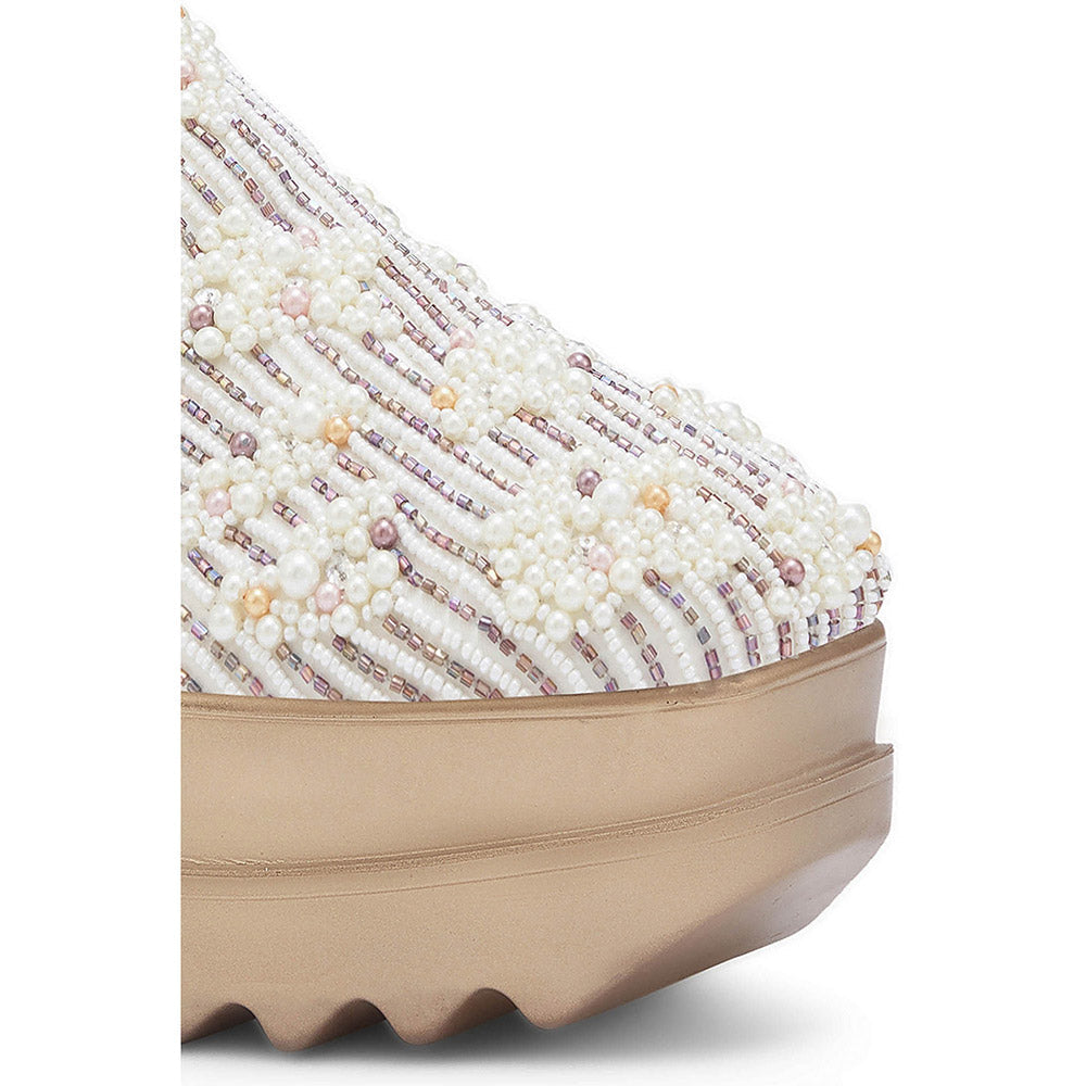 Anaar Candy Clouds Wedding Wedge Sneakers