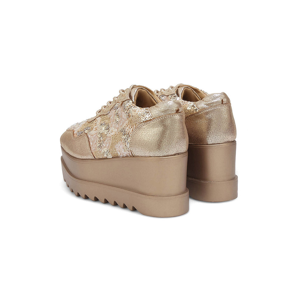 Anaar Cinnamon Sugar Wedding Wedge Sneakers