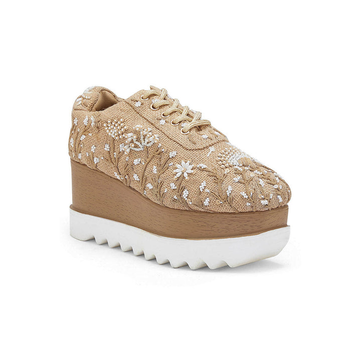 Anaar Dandelion Wedding Wedge Sneakers