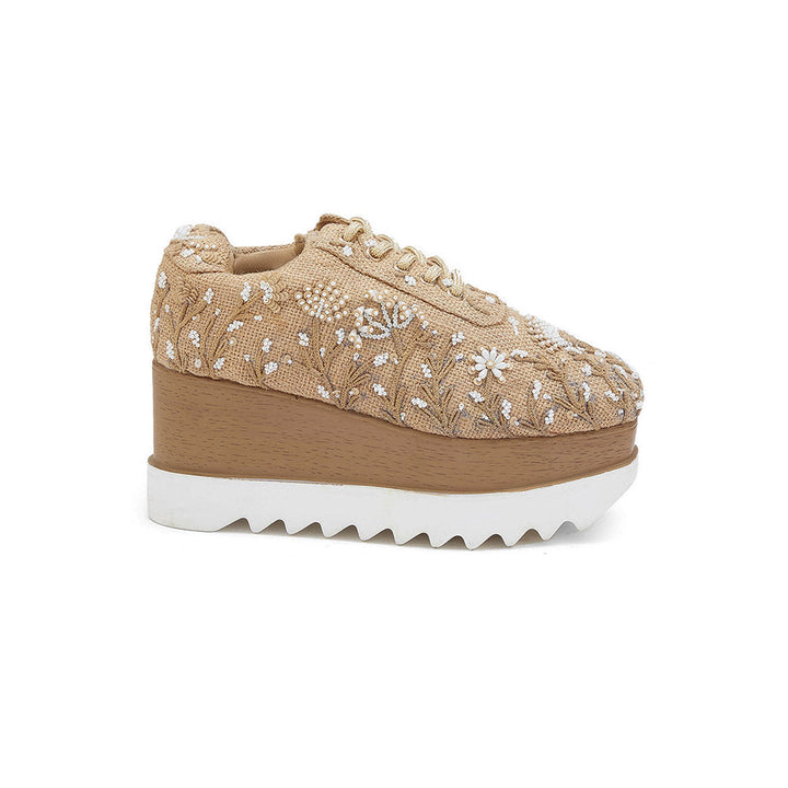 Anaar Dandelion Wedding Wedge Sneakers